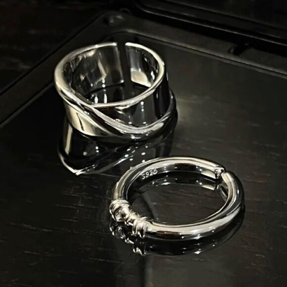 The Thin Beauty Ring adjustable in 925 silver - Picture 4 of 9